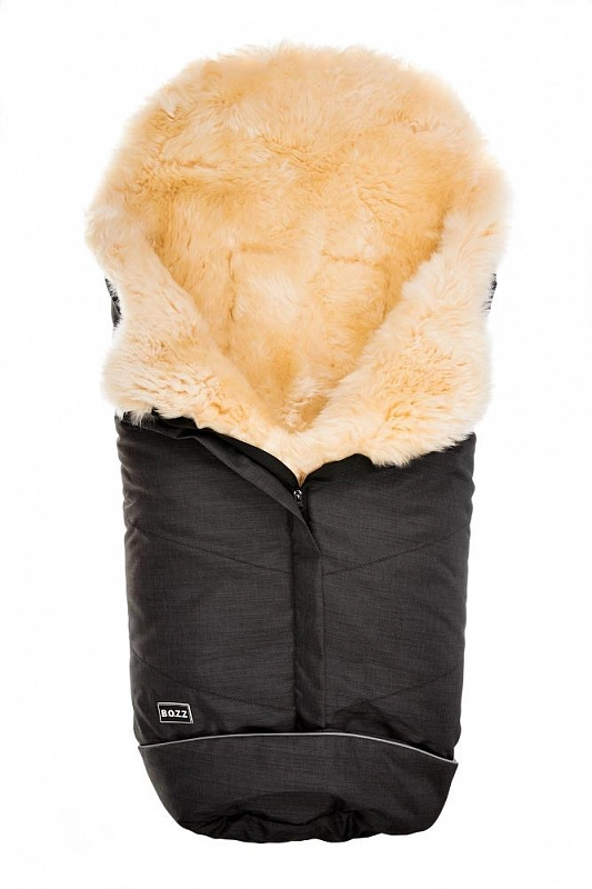 Конверт BOZZ с длинным ворсом (20-2015-31 Черный меланж/Натуральный)