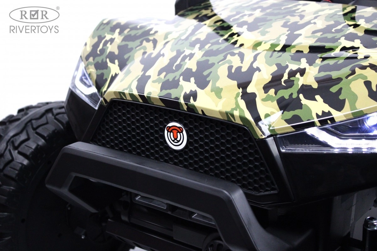 Детский электромобиль RiverToys A707AA LUX 4WD зеленый камуфляж 8mwvhpiuk7gfpxetr5gzvojldwqr352d