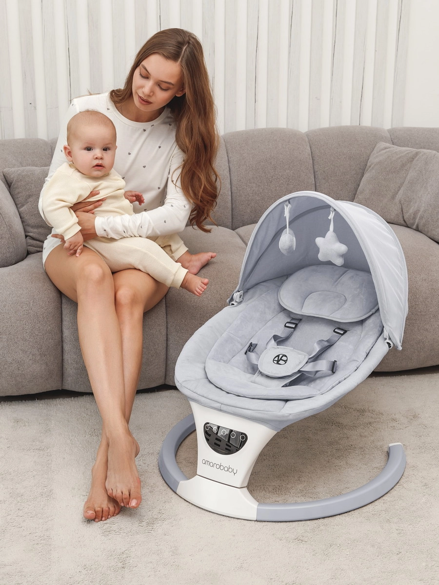 Детские электрокачели AmaroBaby Teddy Swing серый cyr5s2viqsk3a2cnl9zabdhh6v2ae20n