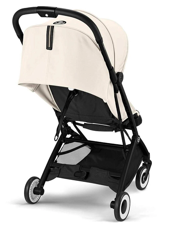 Прогулочная коляска Cybex Orfeo BLK Canvas White с дождевиком и бампером2