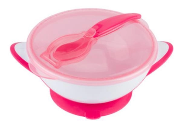 Тарелочка BabyOno с присоской, крышкой и ложечкой Розовая k14i4zogaohvp4n10gqu5he64o0oo08g