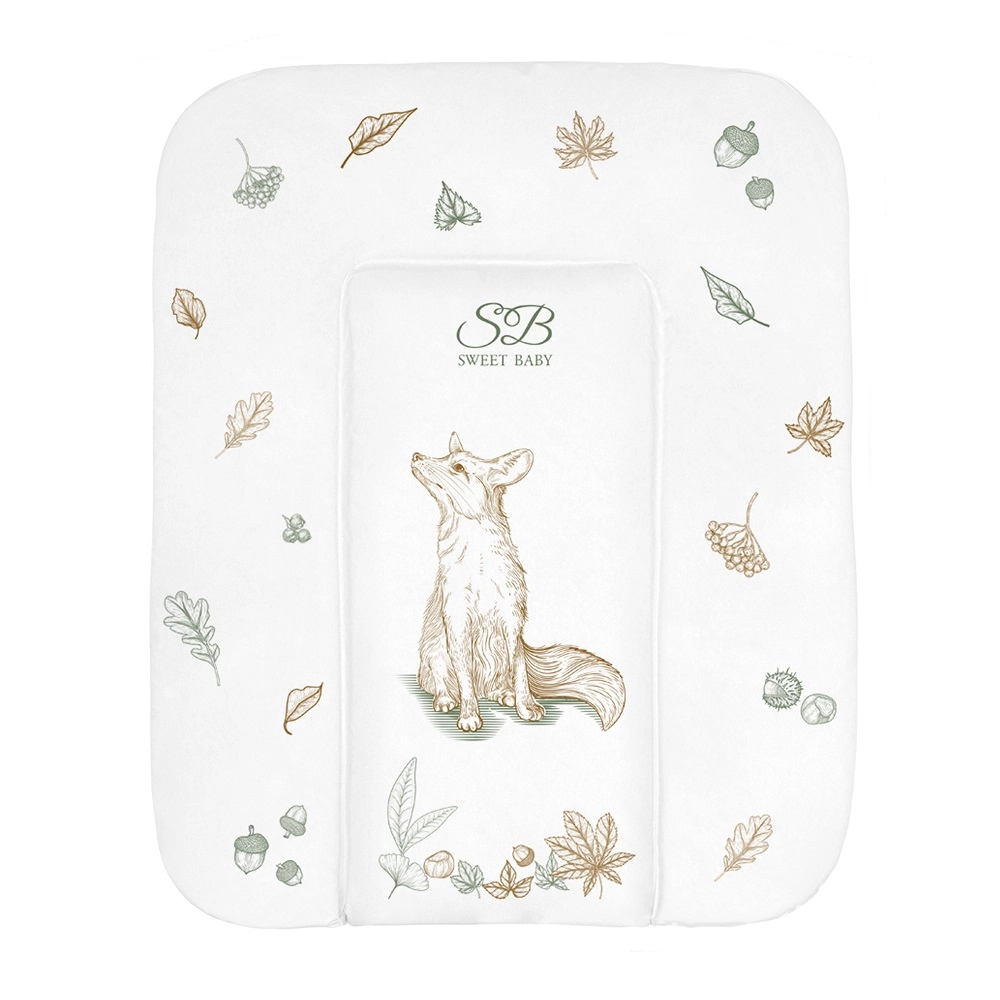 Пеленальный матрасик 58х71 Sweet Baby Foresta Magica Crema/arancio (лиса бежевый/ оранжевый) 108135313-pelenalnii-matrasik-58h71-sweet-baby-foresta-ma