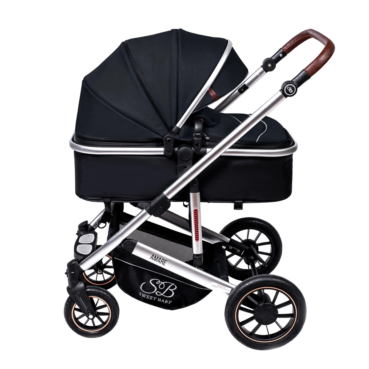 Детская коляска Sweet Baby Amare 3 в 1 Black 5ul5p8avmi9xrrr73k93ouiq0ba5gcta