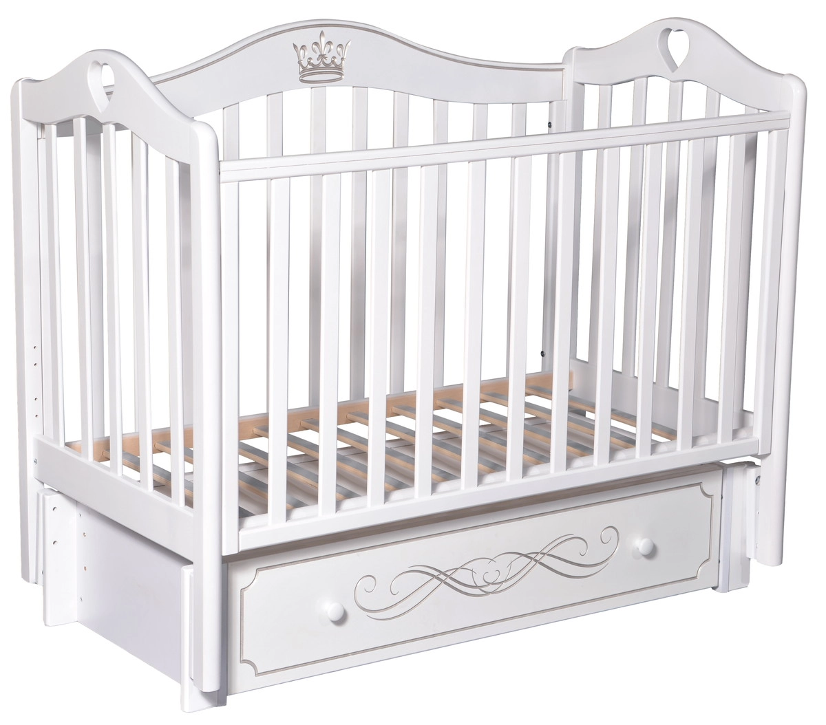 Детская кроватка АНТЕЛ Karolina 55 УМ  Белый 0ej2u03lzl334194827xgtoql93o2406