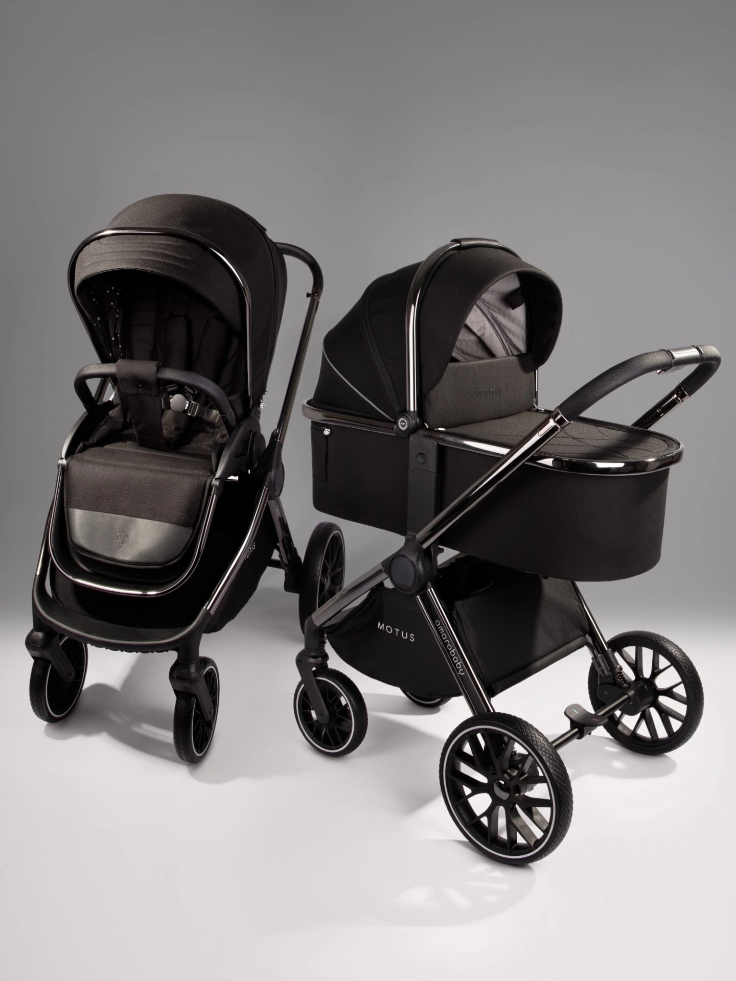 Коляска 2 в 1 Amarobaby MOTUS V2 (Черный )