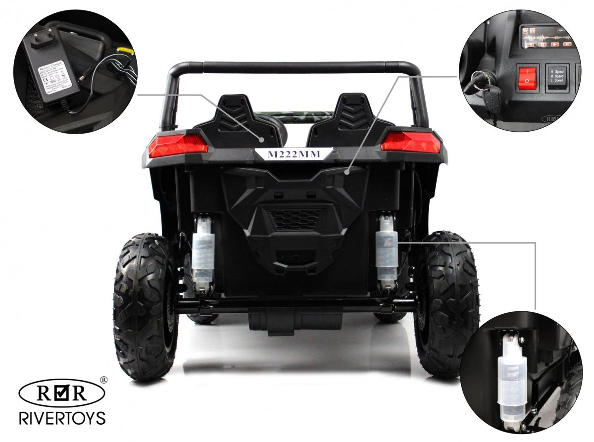 Детский электромобиль RiverToys M222MM зеленый камуфляж 7zssqx34bylcn4dqjcc5sq3pi249djtb