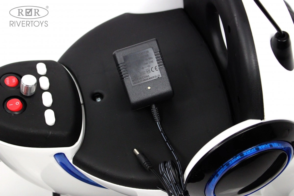 Детский электромотоцикл RiverToys Мoto HL300 белый 89elkj14gw2xulhv20b6h052zyddc47z