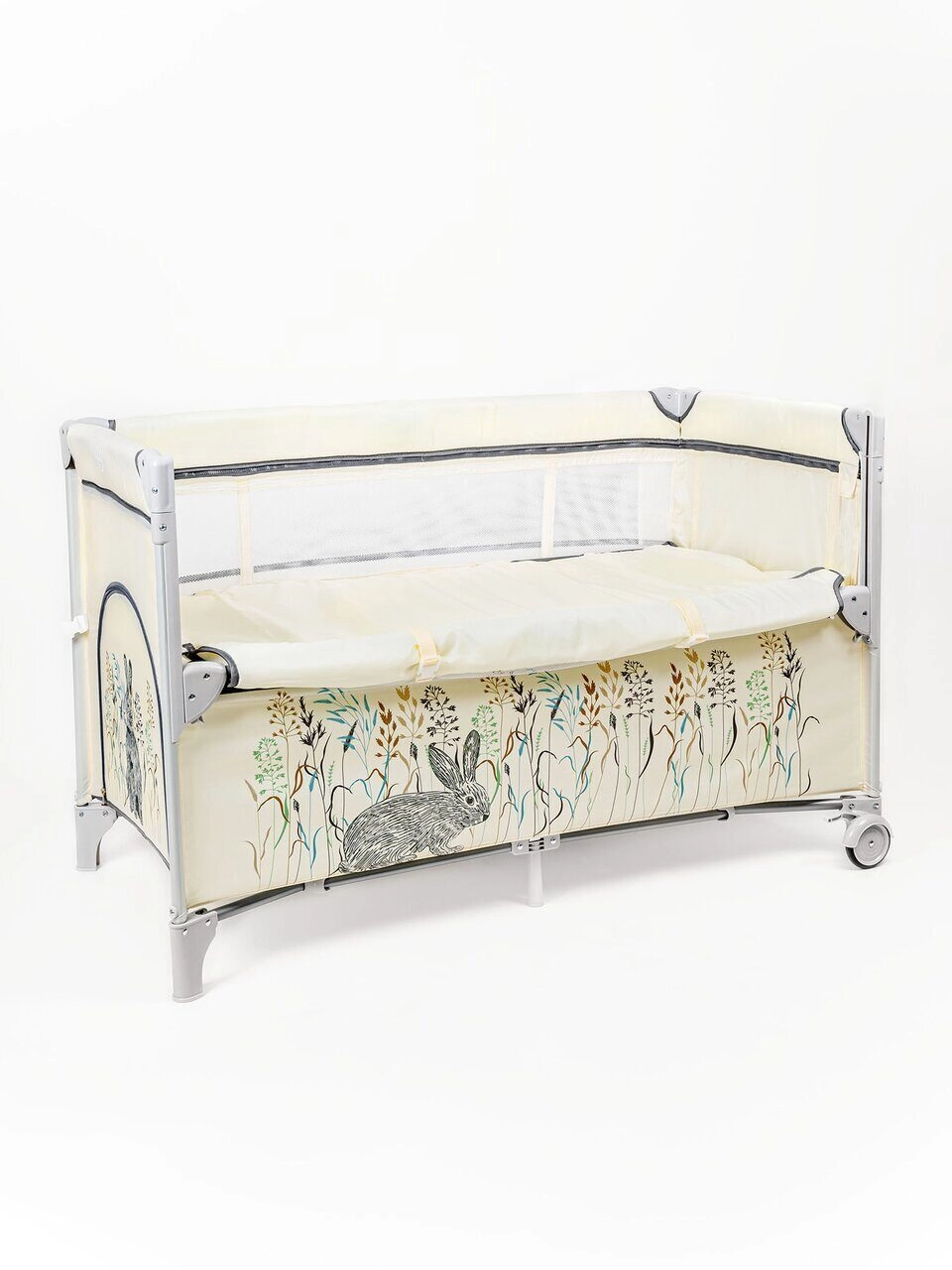 Манеж-кровать Amarobaby Transform Flora/Бежевый ac559935032b21fb02b092bc4653d6b9