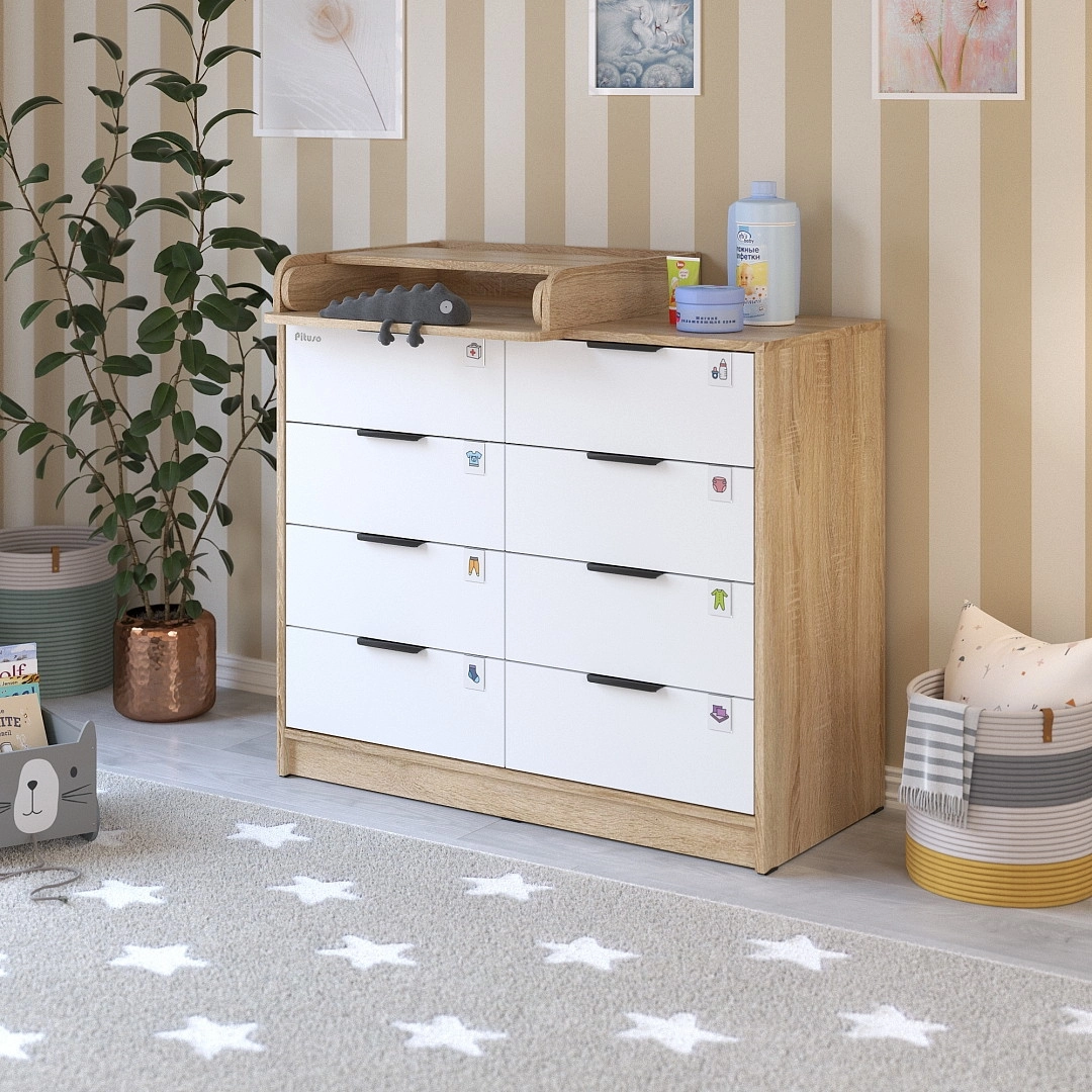 Комод Pituso Kids Optimum ЛДСП Дуб сонома-белый t0fswwh2kahzf2nuvkcmrh9ihbi19uka