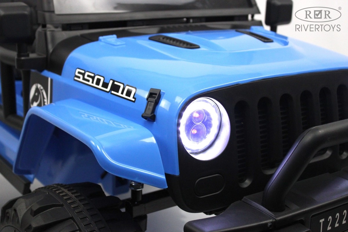 Детский электромобиль RiverToys T222TT 4WD синий unifqj2rh89bsjr9ztprsx5gr0lb520k