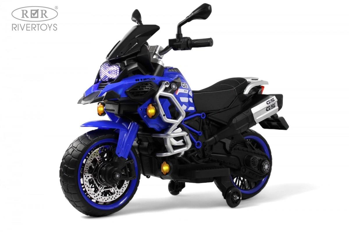 Детский электромотоцикл RiverToys М009БХ синий y76yyqlwxh4pjzhozidrfnzn4q3w0o05