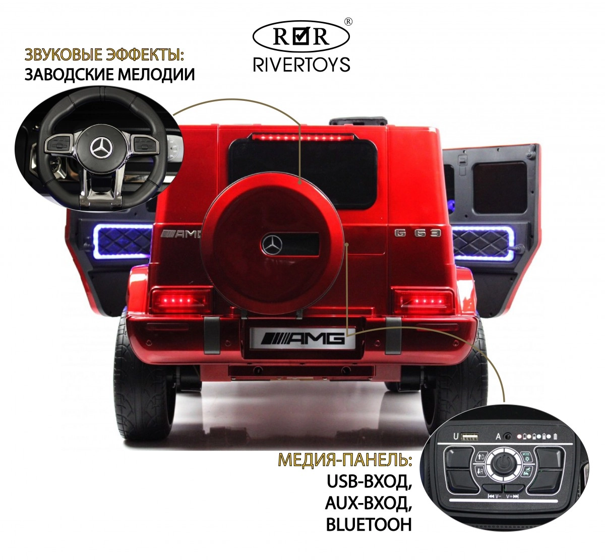 Детский электромобиль RiverToys Mercedes-AMG G63 G111GG красный глянец zx82mm0zpajobe0rajrhdb1rrsvwxp6d