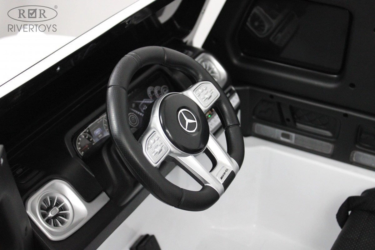 Детский электромобиль RiverToys Mercedes-AMG G63 4WD (S307) белый l37jyul583paljdhp3thvbz0alzz3jho