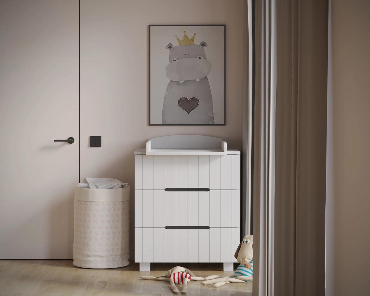Детский пеленальный комод Incanto Vikki 800/3 МДФ белый ccrltc3iazzo3bcirneygld8okcvcfue