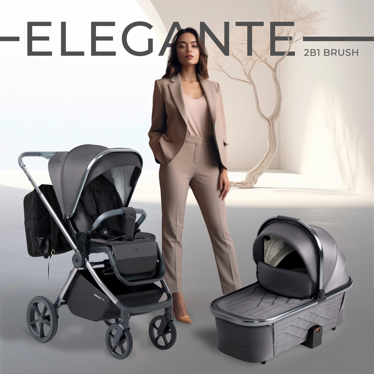 Коляска 2 в 1 Sweet Baby Elegante BRD Grey nm5f0cgl5vh4flymlbgji7j8j8vguq16