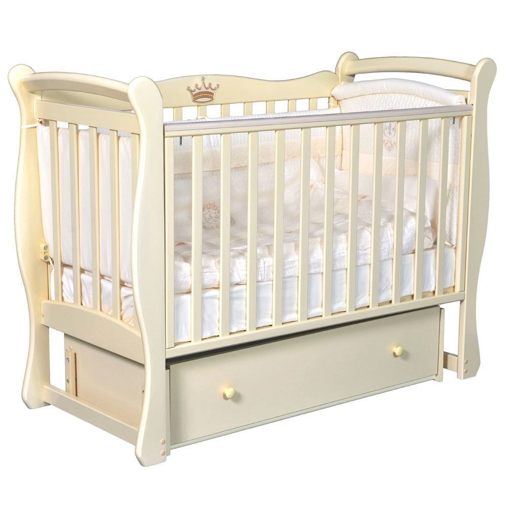 Детская кроватка КЕДР Viola 1 УМ (слоновая кость)