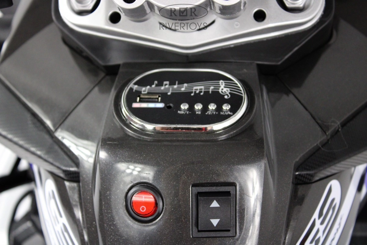 Детский электромотоцикл RiverToys М008БХ серый lxp0tbvcvxn6egif99vw719brq6liqfg