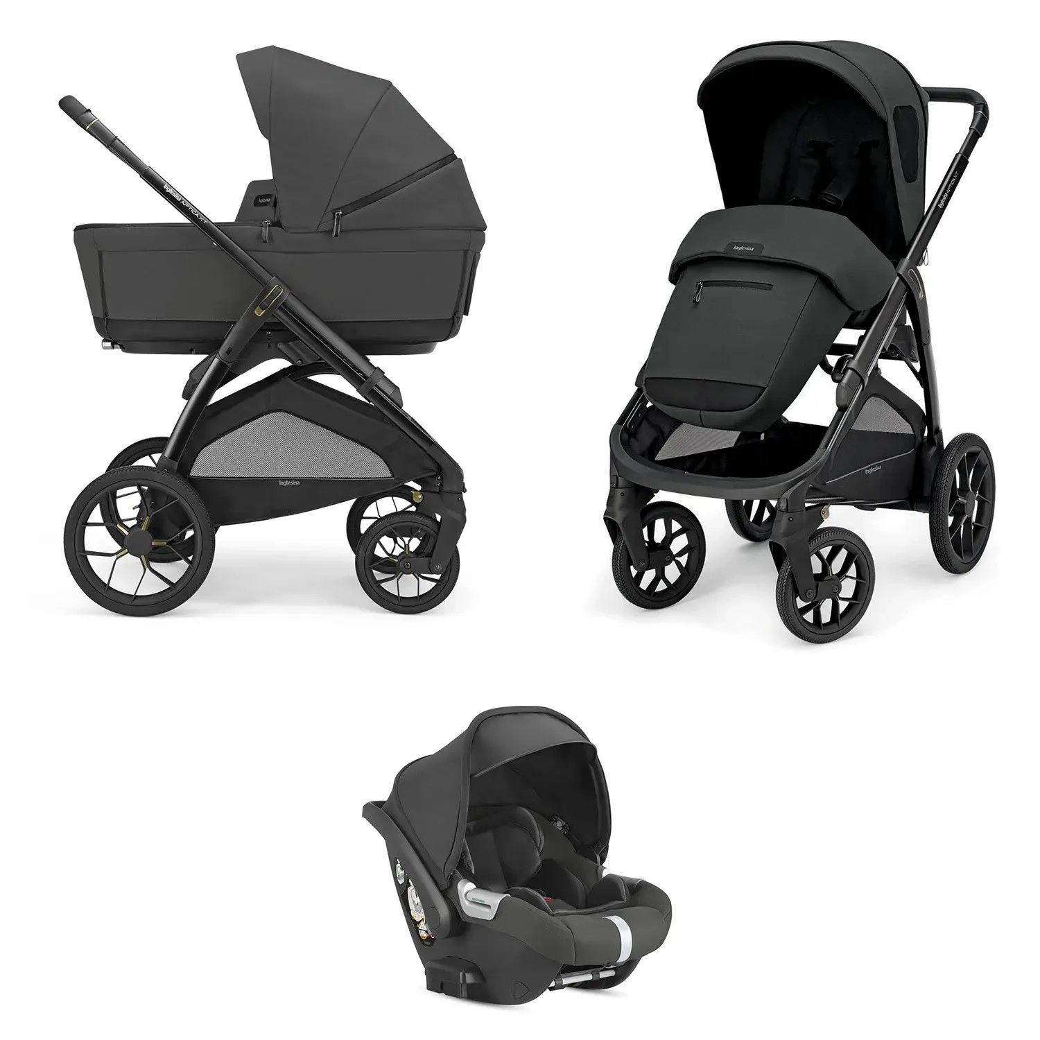 Коляска 3 в 1 Inglesina Aptica XT (DRW I-Size) с подставкой под люльку Stand Up (Magnet Grey 2025)