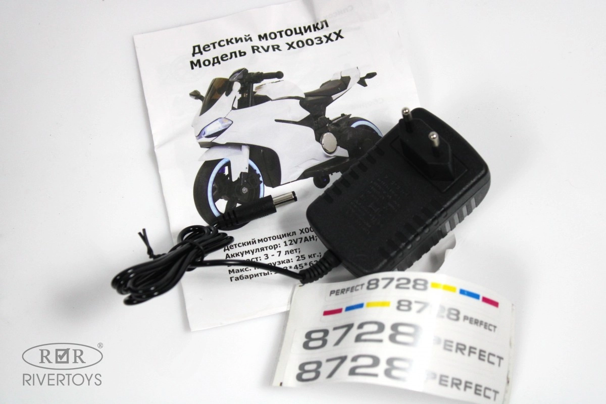 Детский электромотоцикл RiverToys X003XX розовый глянец 6anprvgdnfk4s637m1t5ux1wo8yqennq