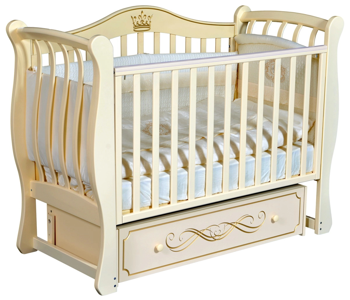 Детская кроватка АНТЕЛ Luiza 33 УМ Слоновая кость qsjn1rkbjnocn8jo83irlqchoid7k0tz