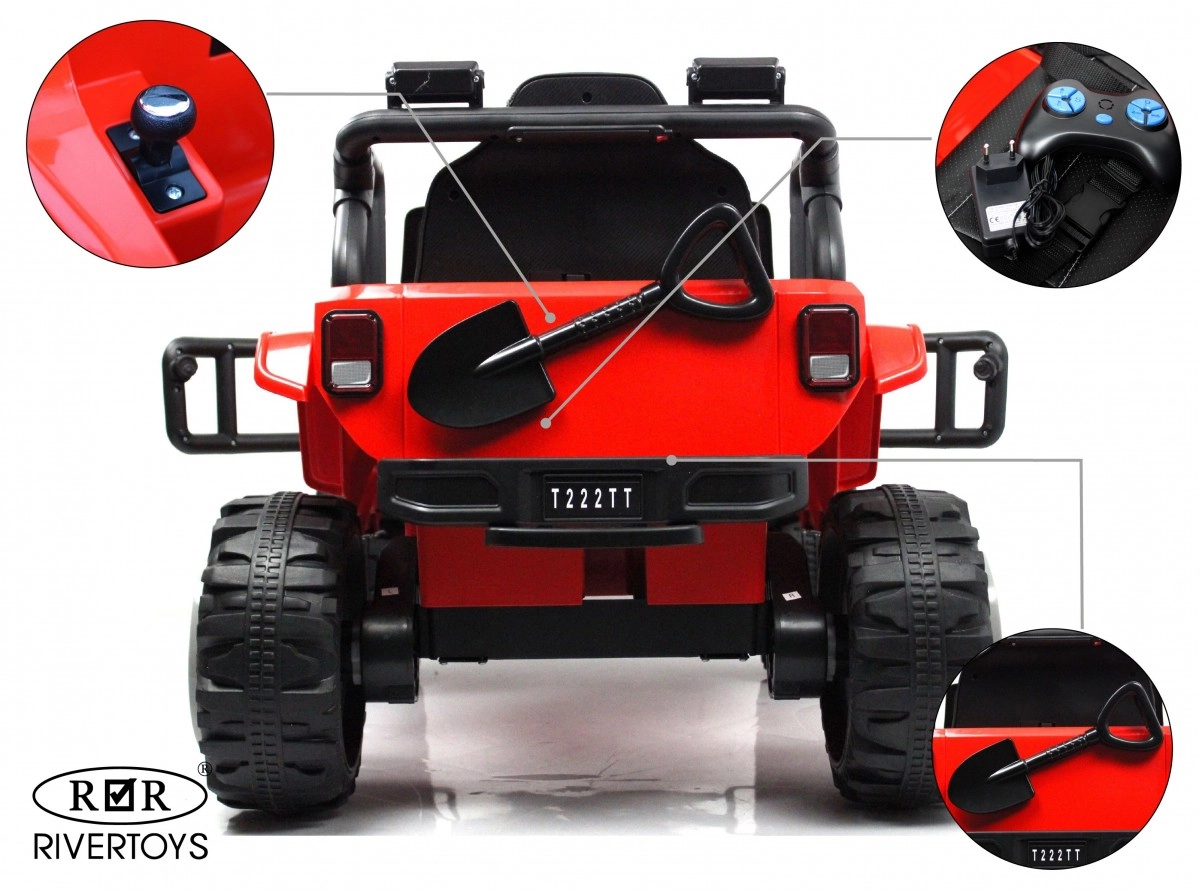 Детский электромобиль RiverToys T222TT 4WD красный 83tlzclvuv5f6gk9oiurer7nlfkrlbv8