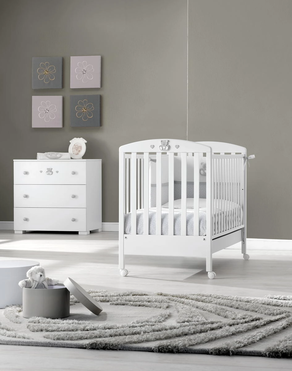 Детская кроватка Erbesi Charly белый/серый fpie5oxjugt2dkdv9aghd32jm7o023ib