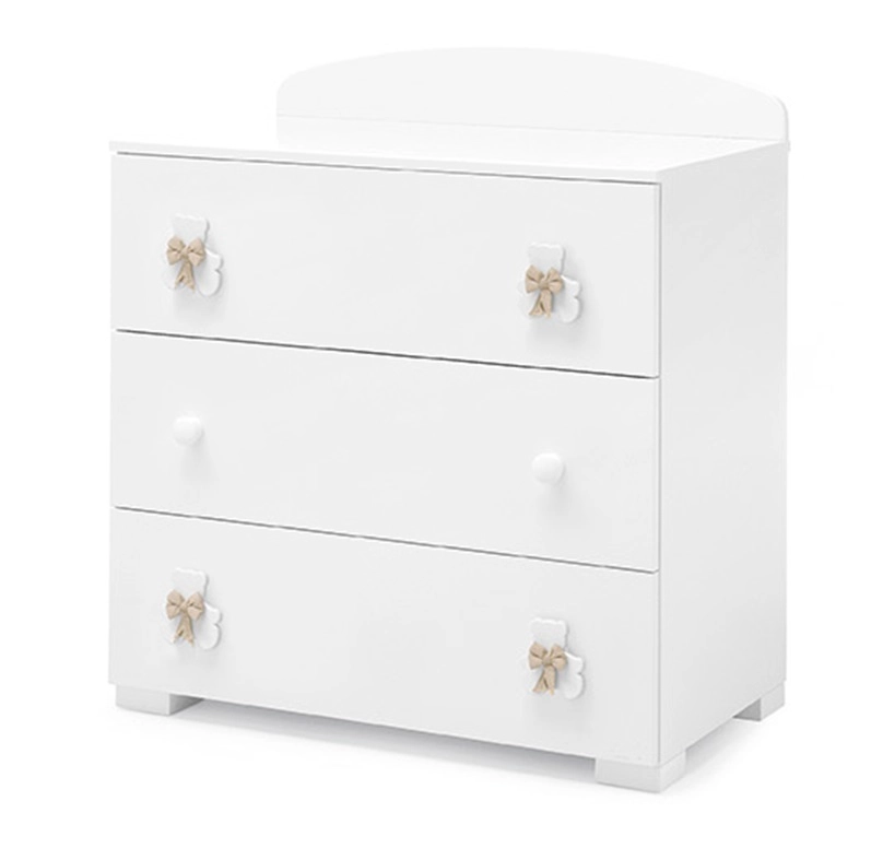 Тумба Erbesi Dudu 3 ящика (Белый/Песочный)