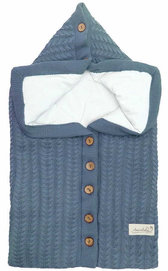 Конверт на выписку AmaroBaby Pure Love Snap вязаный утепленный 75 см джинс gyavnbofzof8nqb7chn9beubz36cq8es