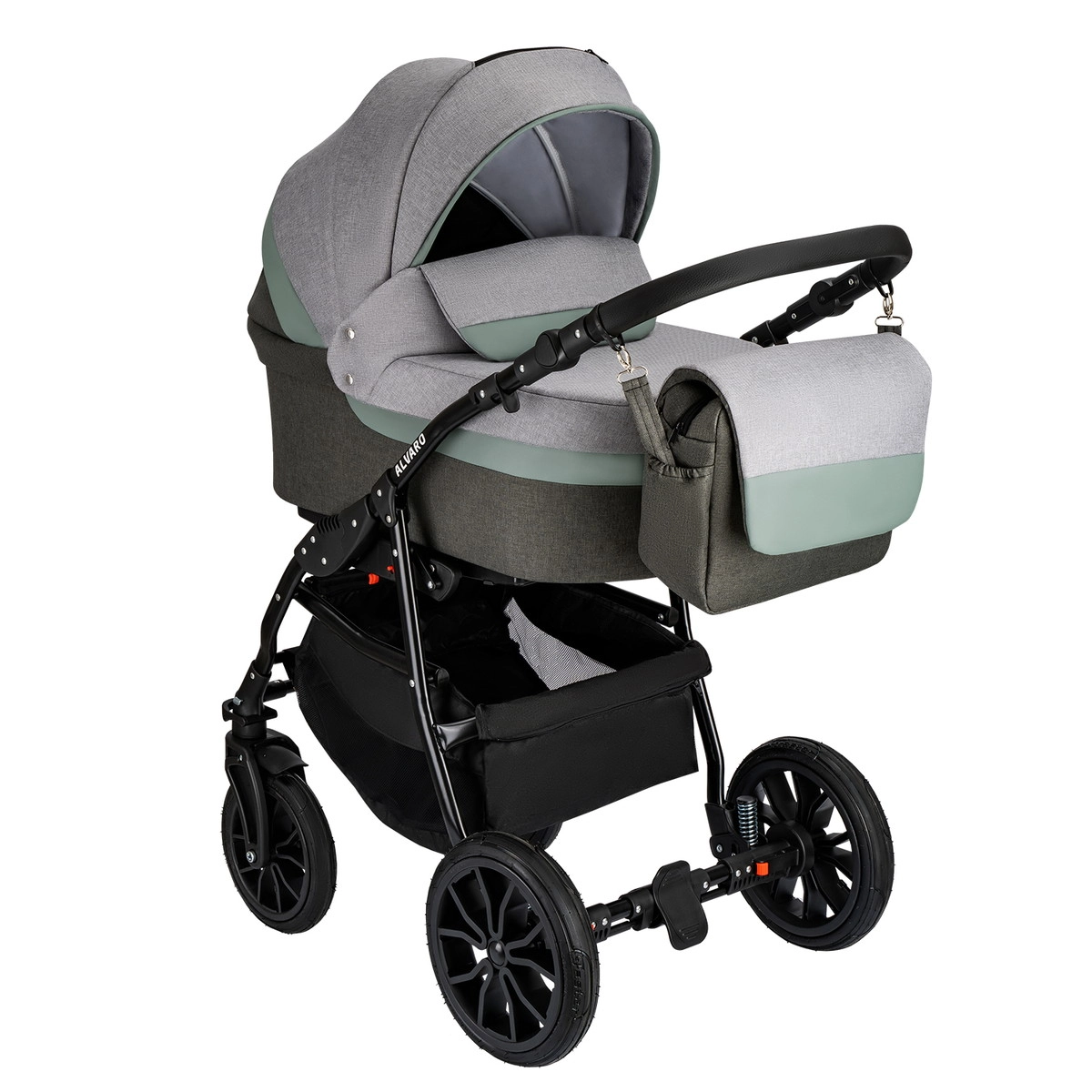 Коляска 2в1 Alis ALVARO т.серый+св.серый+шалфей кожа 4o0i5xvc22yymarosshjmbwe7it2bgo1