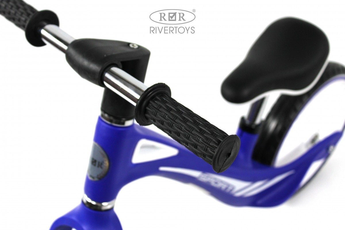 Детский беговел RiverToys HB-007-12 синий lvifdax70m67tiq1ucoel3q70zathq9s