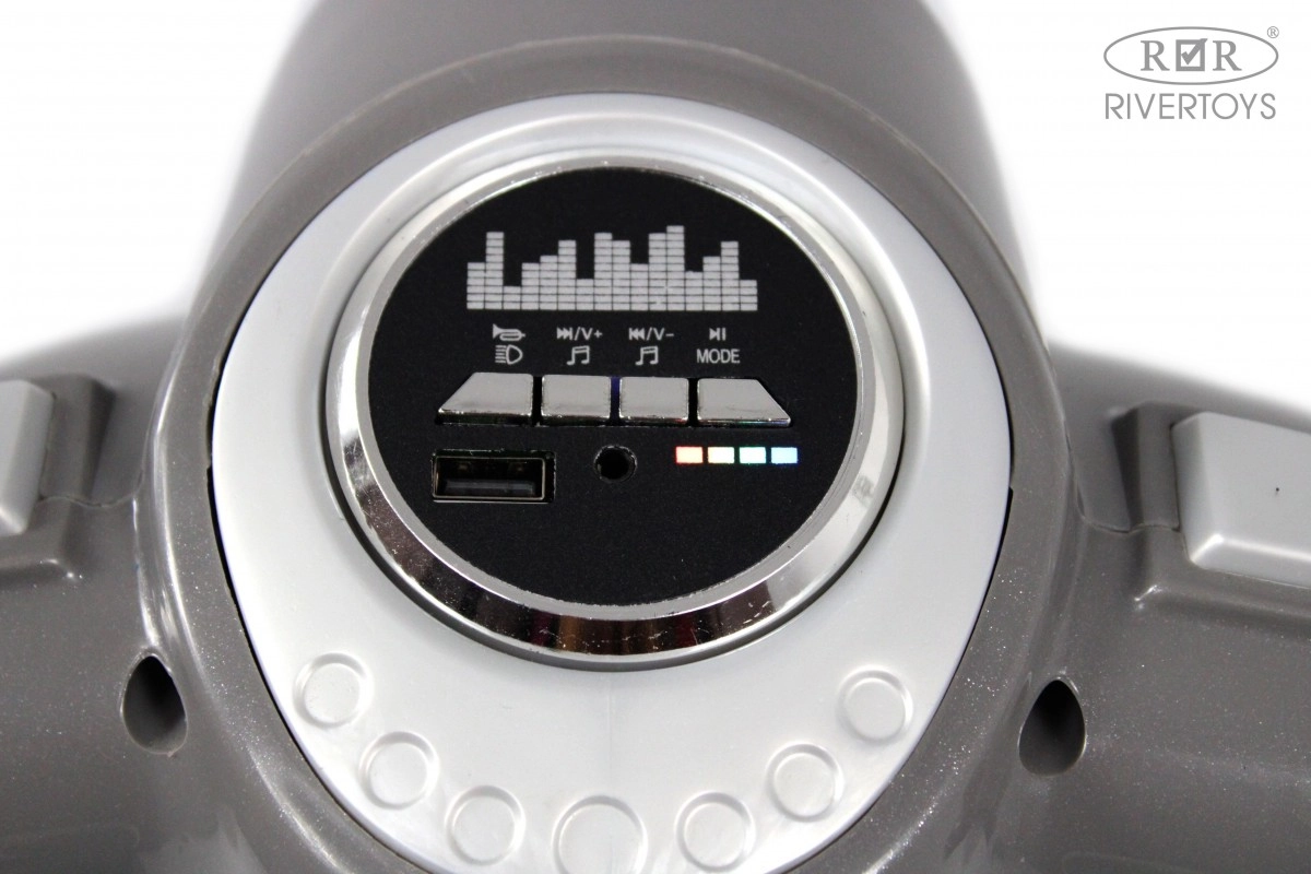 Детский электромотоцикл RiverToys Z222ZZ серый h87pn835hw27fd5kspw871zp8xmxkgy1