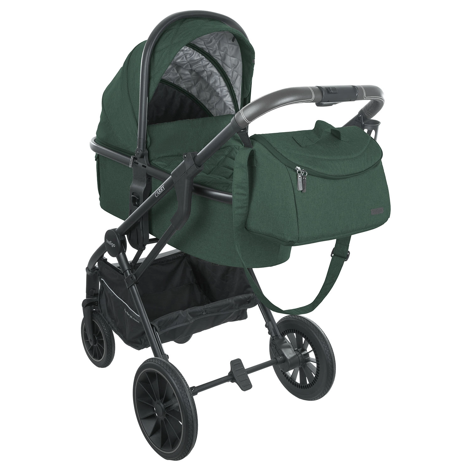 Коляска 3 в 1 INDIGO CARRY  зеленый a96c258ca379f7506653243fc18e60a2