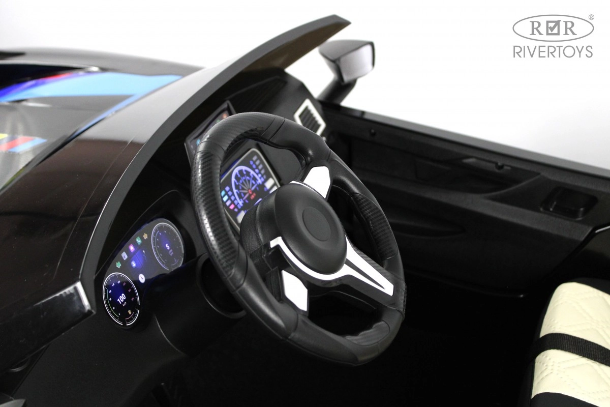 Детский электромобиль RiverToys F555FF черный глянец hthruhkyvyyd93wak5tbl9gmpwviotvd