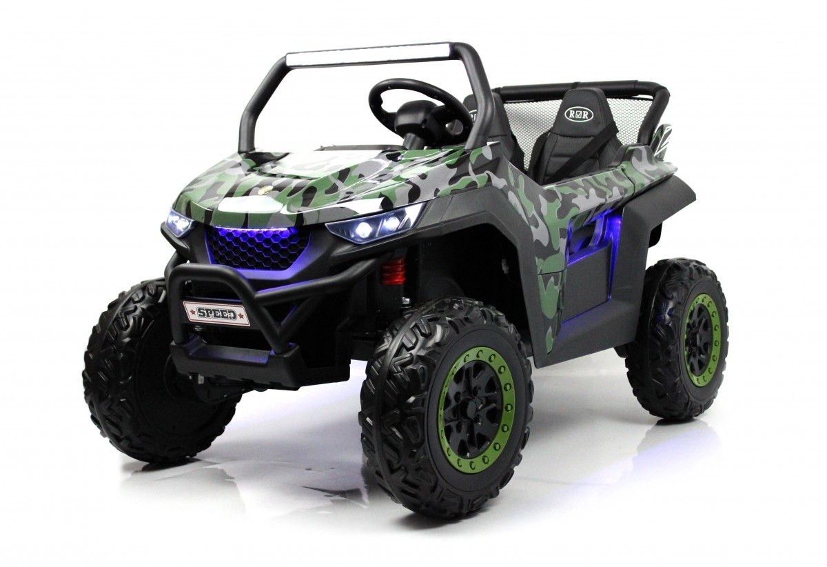 Детский электромобиль RiverToys T777TT 4WD зеленый камуфляж j2kkzguad7a63txp2hy3klbccvms1fn0