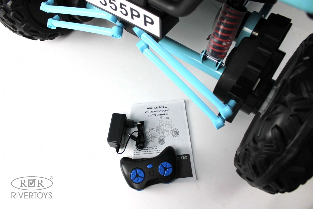 Детский электромобиль RiverToys P555PP голубой a9k3jz15x7og1daeug91yiyv6neah1bj