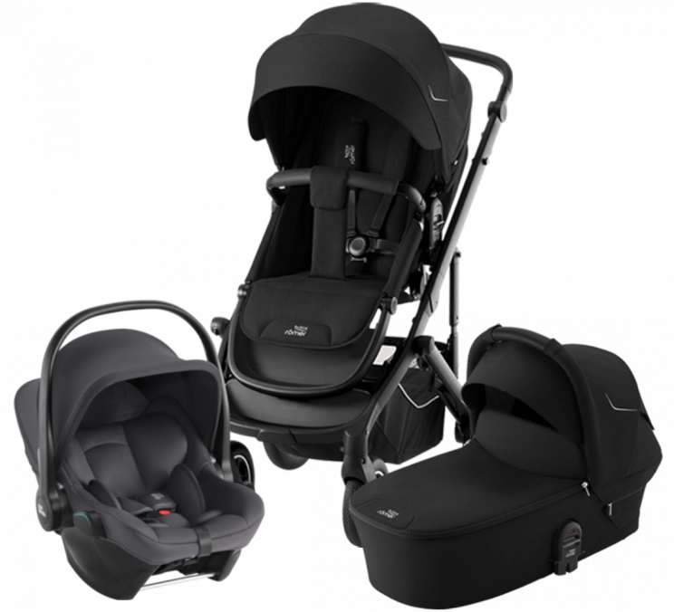 Коляска 3 в 1 Britax Roemer Smile 5Z автокресло Baby-Safe Core (Space Black/Midnight Grey)