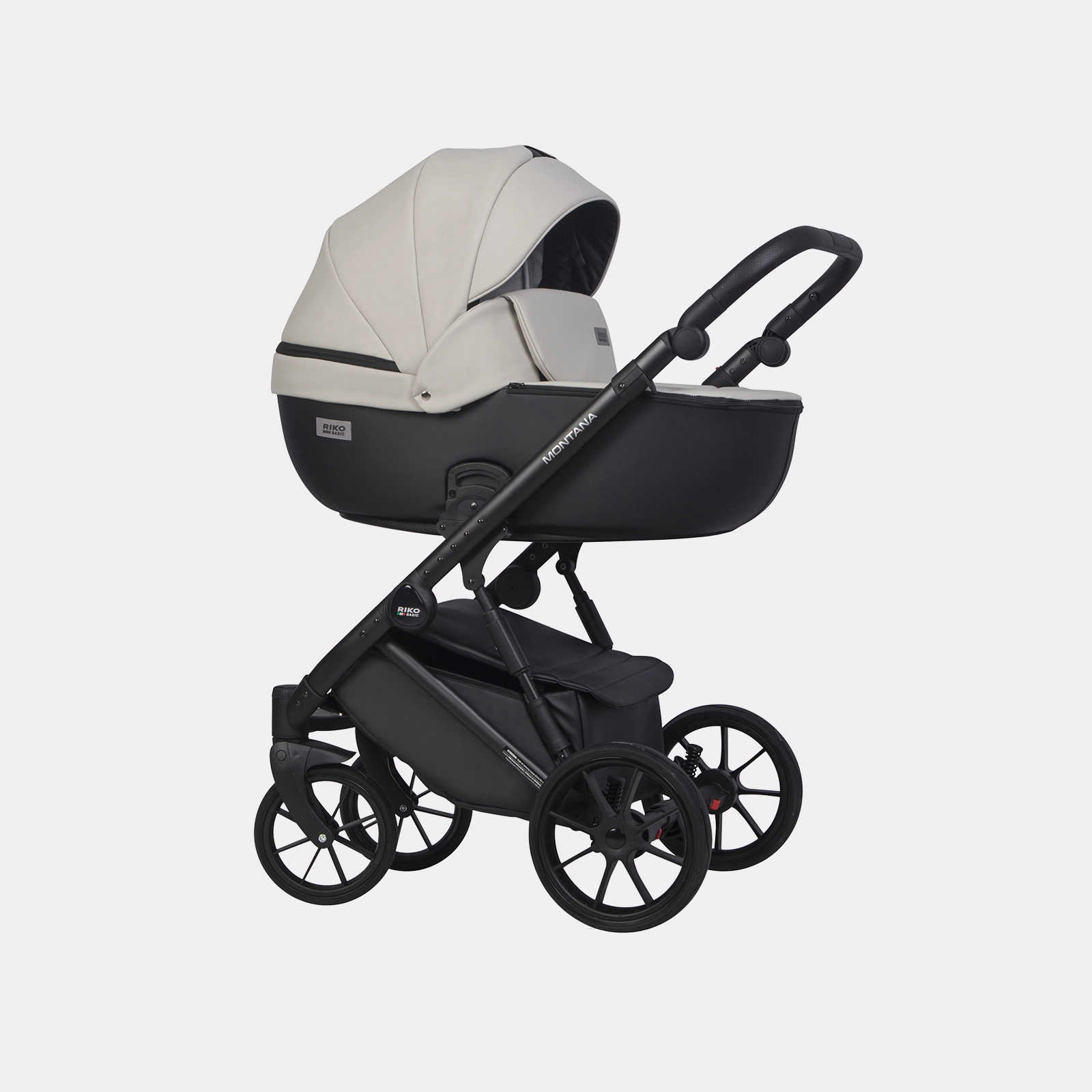 Коляска 3 в 1 RIKO BASIC MONTANA ECCO 31 Light Silver-Black (св.серый-черный) 108134941-kolyaska-3-v-1-riko-basic-montana-ecco-31-light-silver-black-s