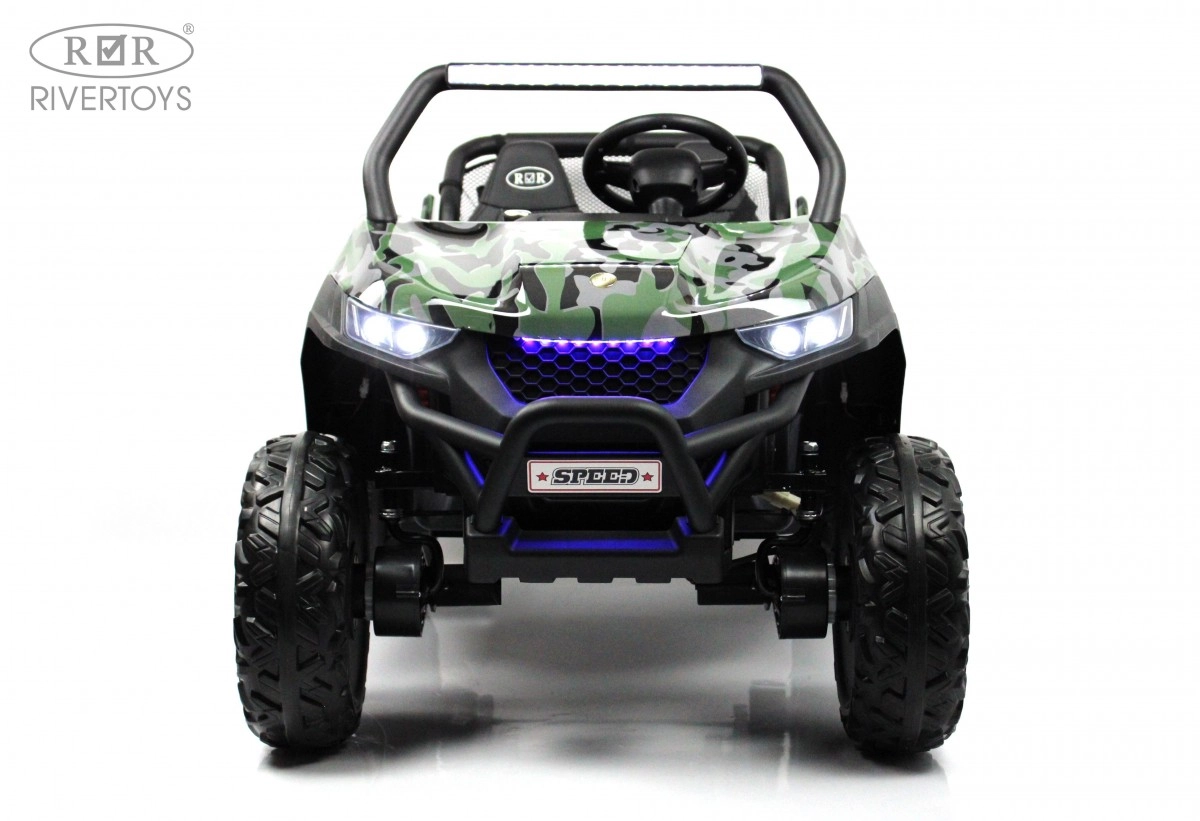 Детский электромобиль RiverToys T777TT 4WD зеленый камуфляж ep4uxt9ayecss084umwl061lwswb50w1