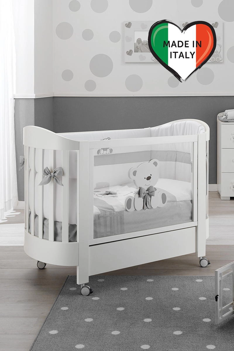 Детская кроватка Erbesi Tato Ovale Белый/Серый fccujzmkykbpi3gpf7aaqhvgtzafots0