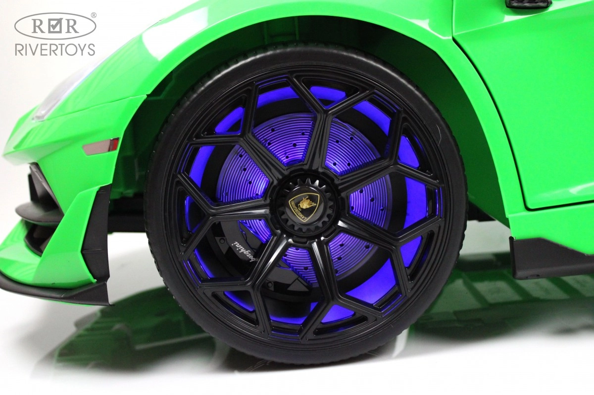 Детский электромобиль RiverToys Lamborghini Aventador SVJ A111MP зеленый 1fnq68oacm76xlspcsqrhdifkgpzv2qy