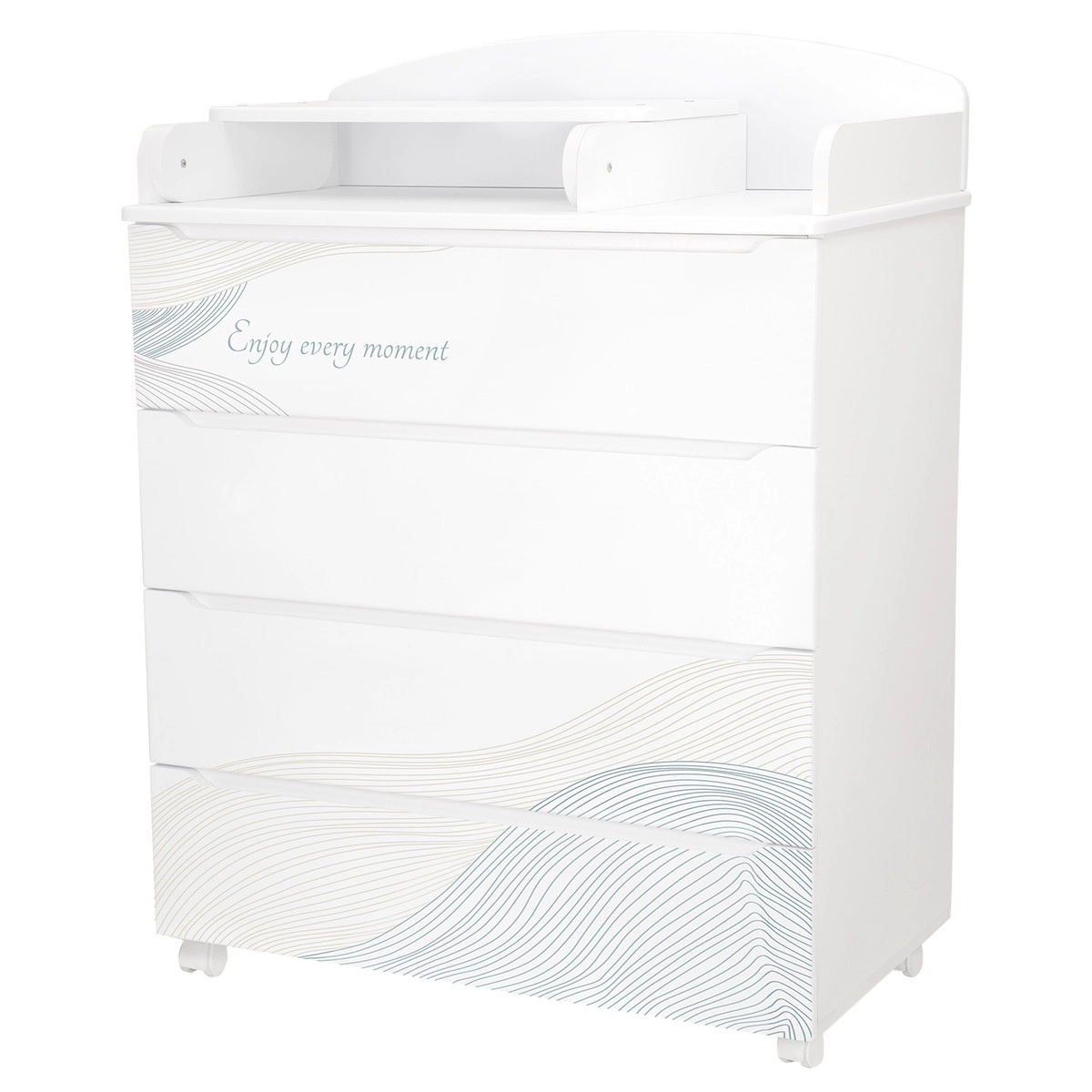 Комод Indigo Green Line с узким пеленальным столиком, ЛДСП, МДФ  Волна nucf48202ckt3xmsoyaij7x4tdzg6582