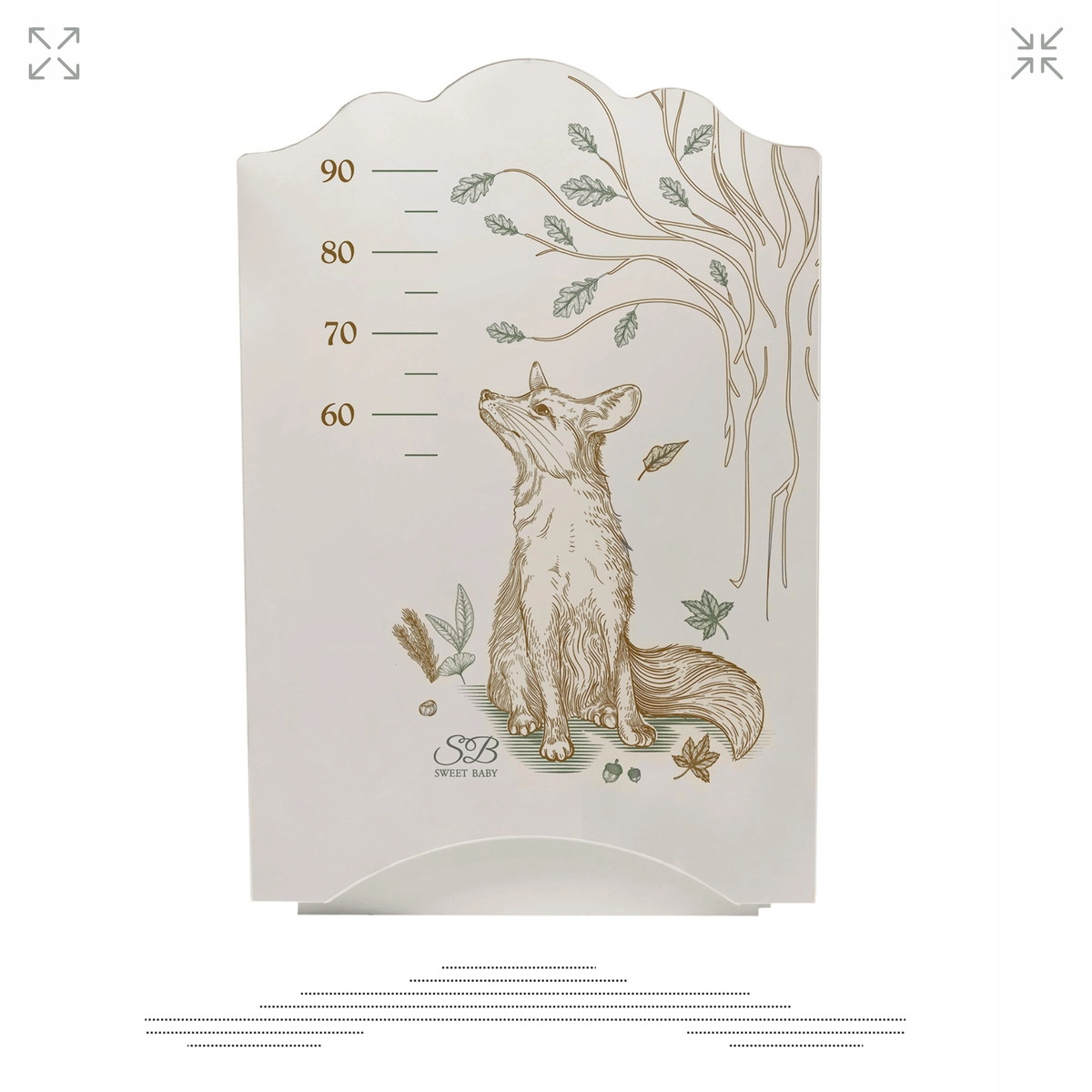 Детская кроватка Sweet Baby Magica с маятником и ящиком Слоновая кость/Лиса kjic120p883gv8xcj32oelrr8as1eu16