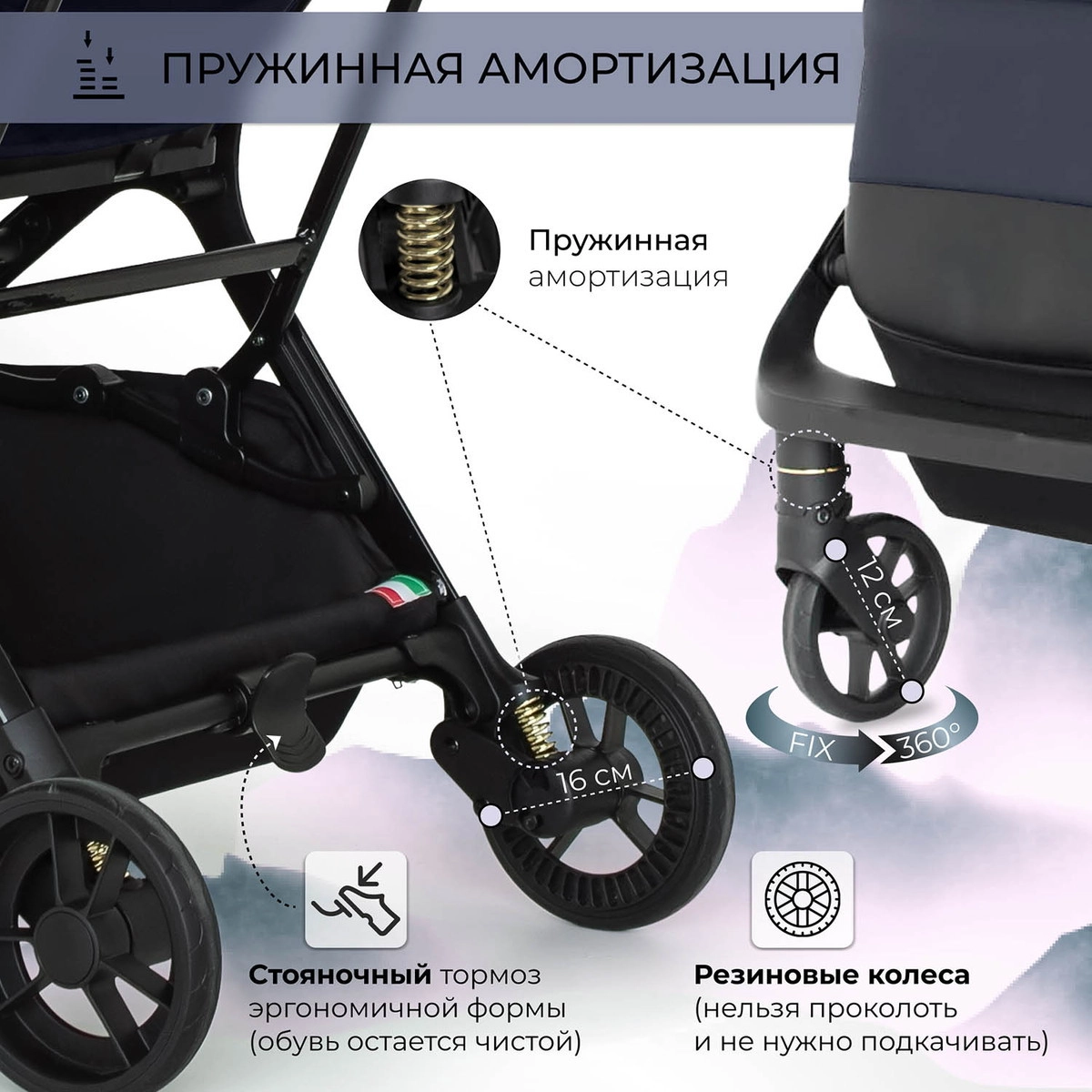 Прогулочная коляска Sweet Baby Aura Dark Blue bwdcdpg3lixj6s5p1uzps533q2ghahqj