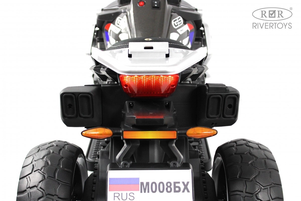 Детский электромотоцикл RiverToys М008БХ серый r9fi3dyw3mlnlt4ontae08bfd2wmzcpz
