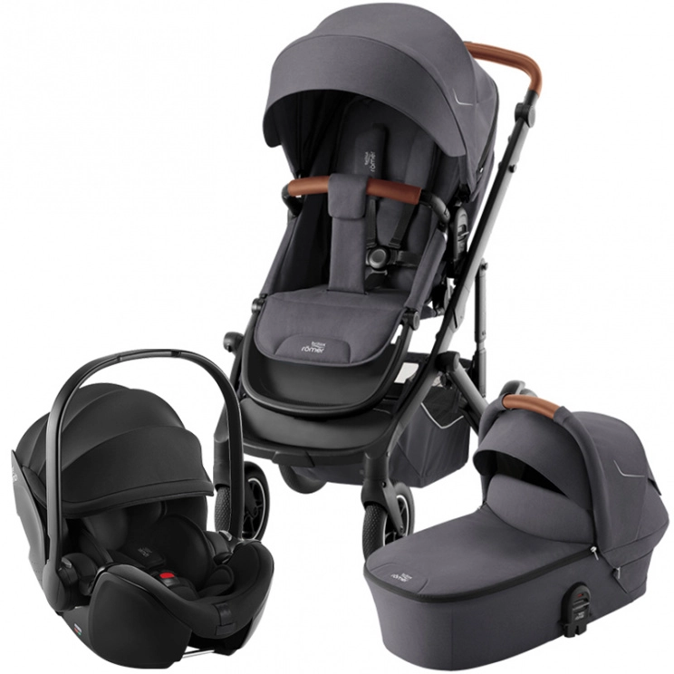 Коляска 3 в 1 Britax Roemer Smile 5Z автокресло Baby-Safe Pro (Midnight Grey/Space Black)