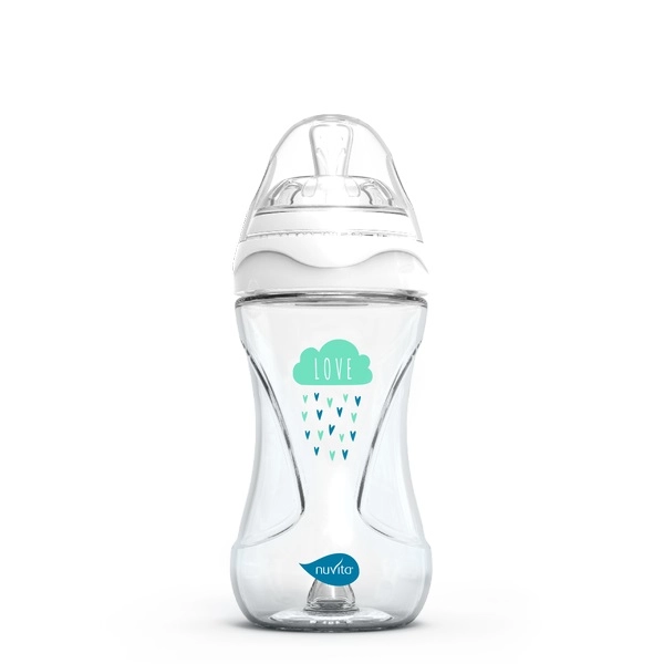 Антиколиковая бутылочка Nuvita 6033 Glass Collection 240мл, стекло белый/зеленый 108135050-antikolikovaya-butilochka-nuvita-6033-glass-collection-240m