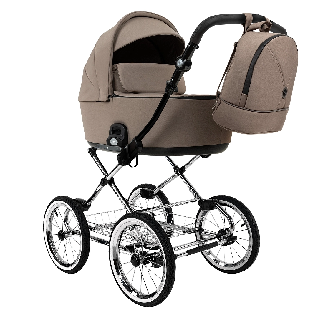 Коляска 2 в 1 Roan Bass Next Classic, d14 (Hazel/Black/руч.Black)