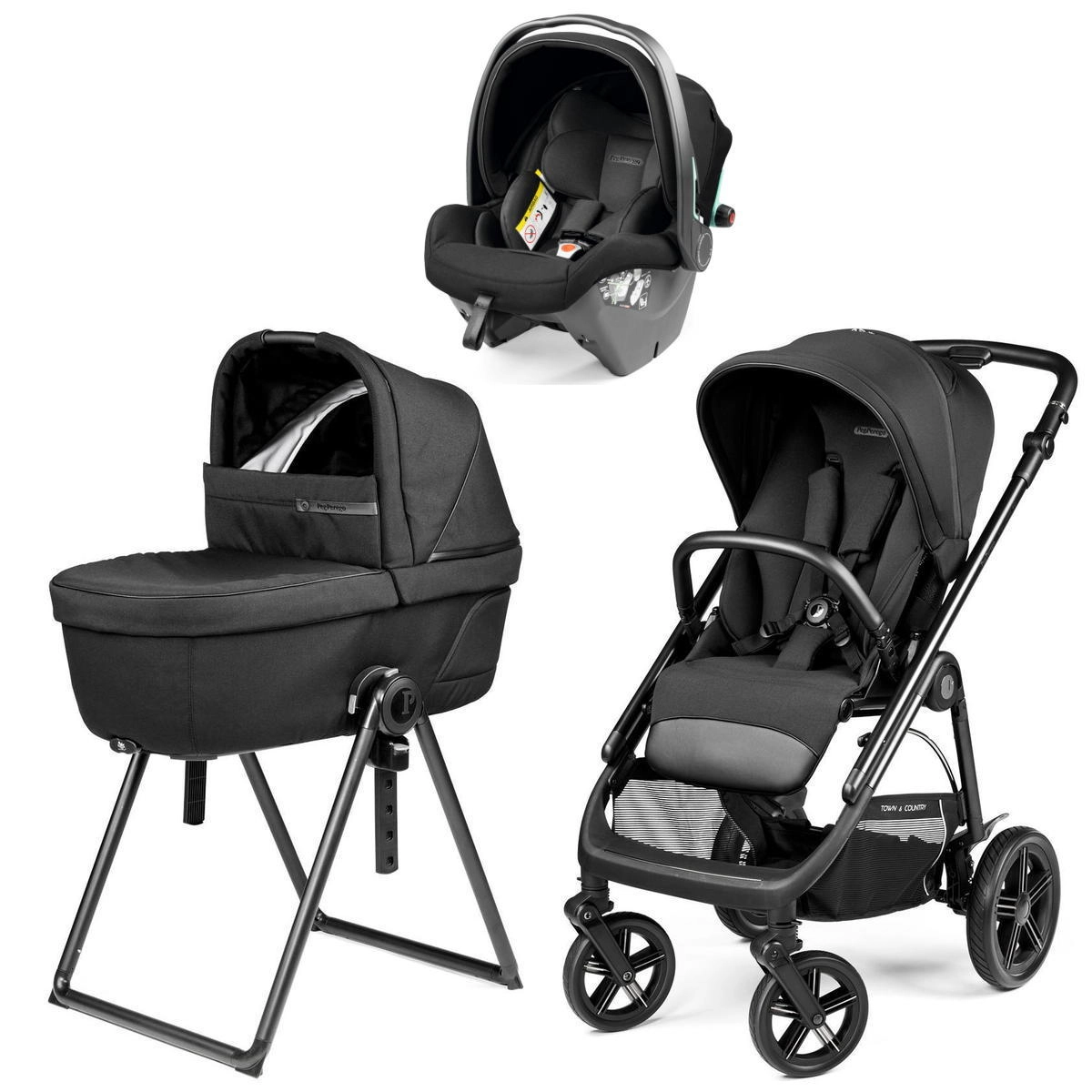 Коляска 3 в 1 Peg Perego Veloce TC Belvedere SLK (True Black New)