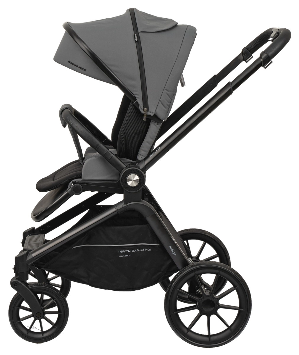 Детская коляска Indigo Solar 2 в 1 серый gzjj1nmi2p63fcnvr12gtiq2jcx7e6jy