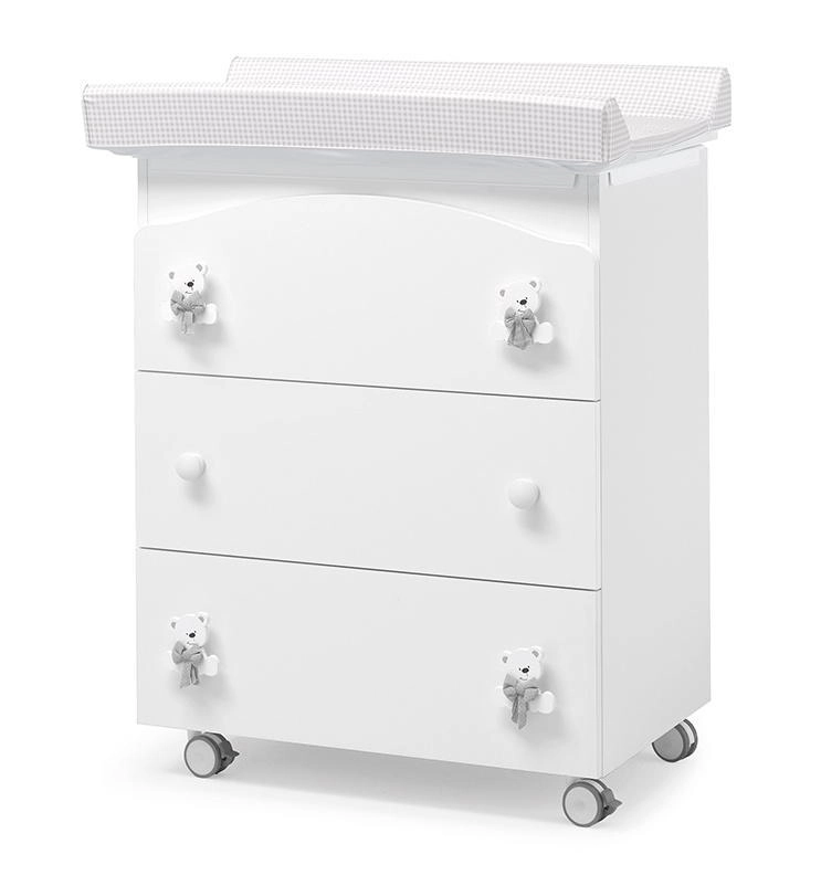 Пеленальный комод Erbesi Tato (Белый/Серый)